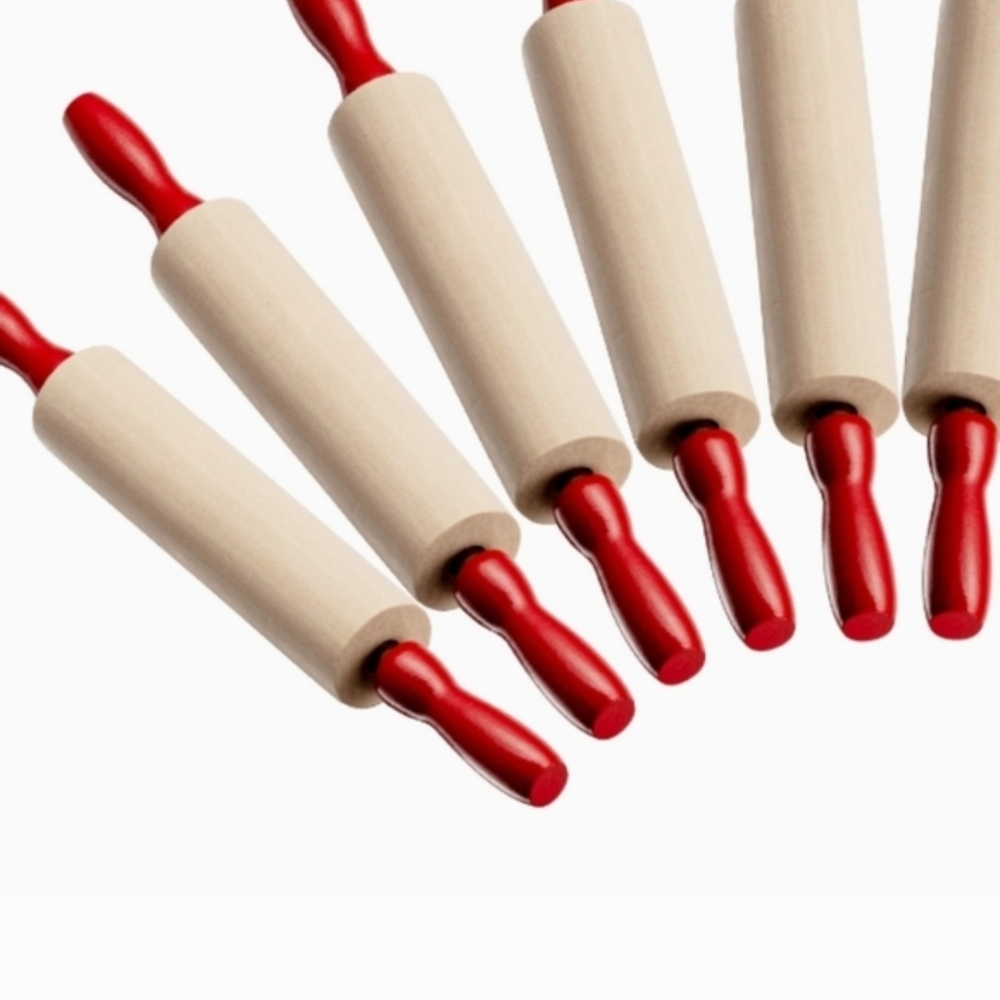 Kids Rolling Pins w/Red Handles